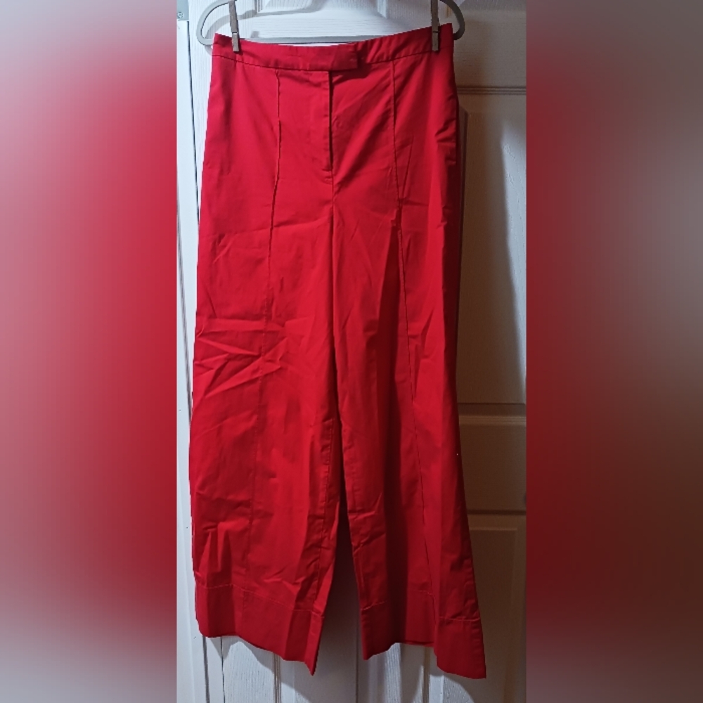 Anthroplogie red wide leg pants